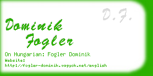 dominik fogler business card